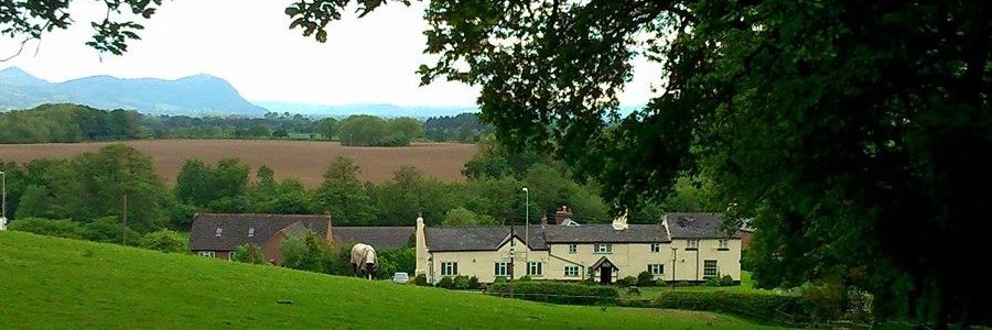 The Old Three Pigeons seen from Nesscliffe Hill